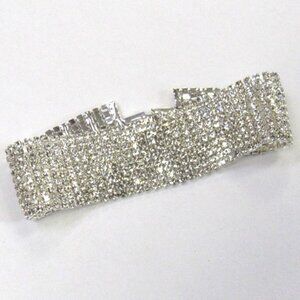 Silver Rhinestone Crystal Sparkle Bracelet Evening Wedding Formal Party